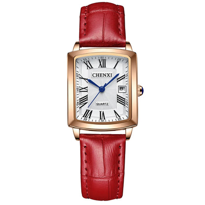 Leather Strap Quartz Watch