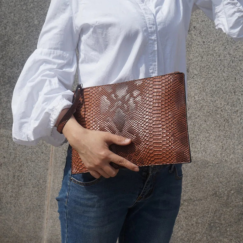 Python Pattern Clutch Bag