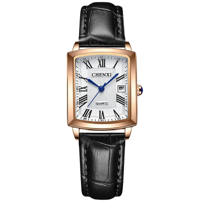 Leather Strap Quartz Watch