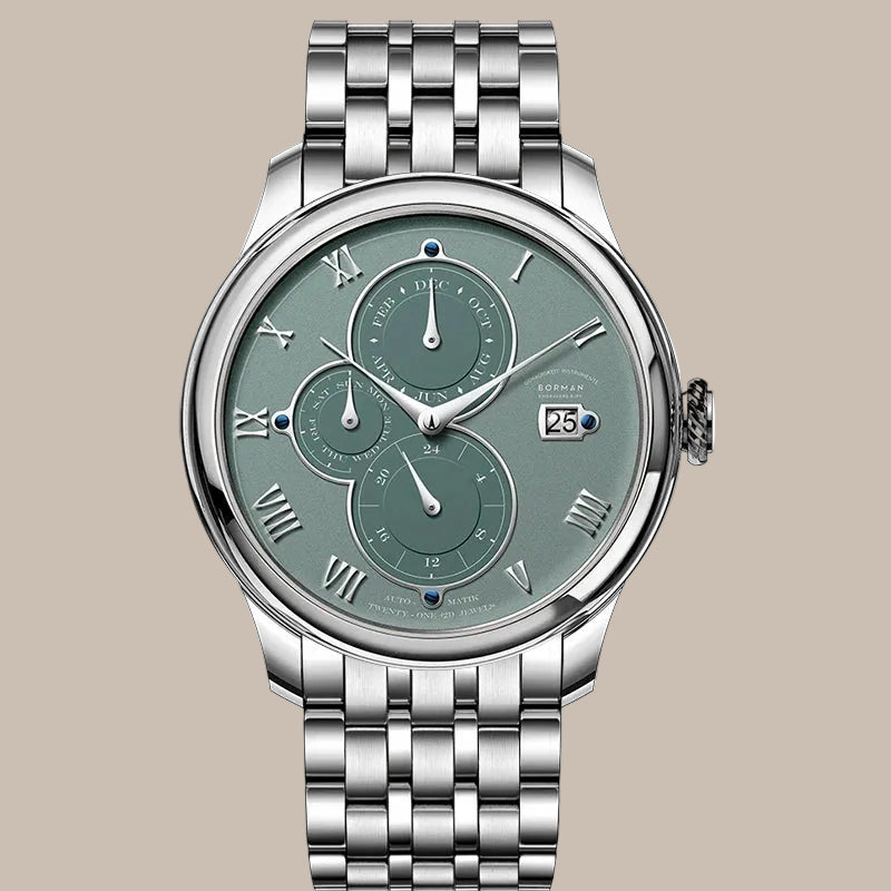 50M Waterproof Leather Watch