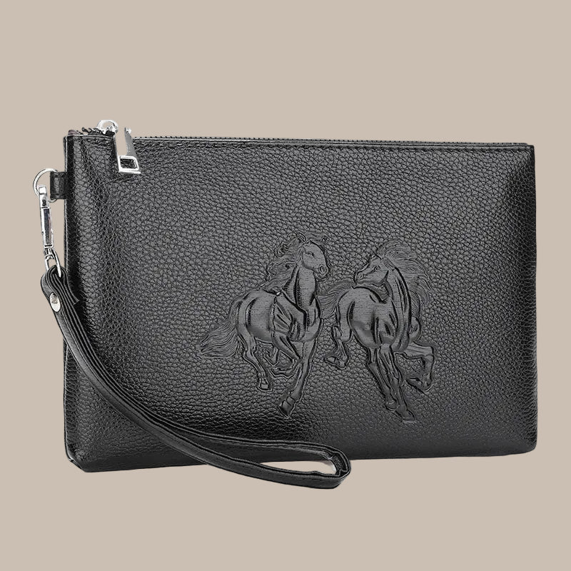 Horse Emboss Clutch Bag