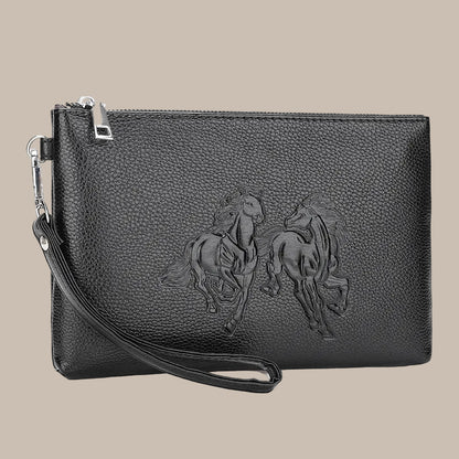 Horse Emboss Clutch Bag