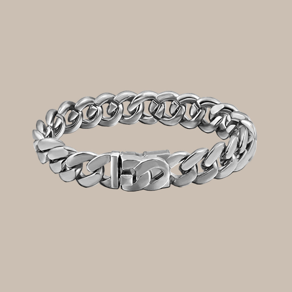 Full Rhinestone Prong Cuban Link Bracelet