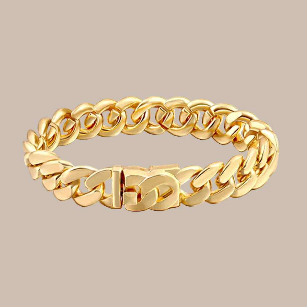 Full Rhinestone Prong Cuban Link Bracelet