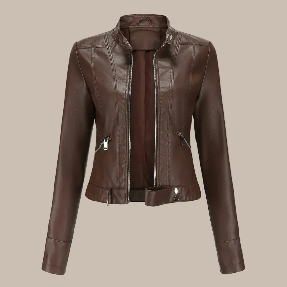Women's Short Genuine Leather Jacket