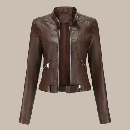 Women's Short Genuine Leather Jacket