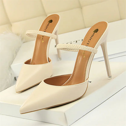 PU Leather Stiletto Pumps