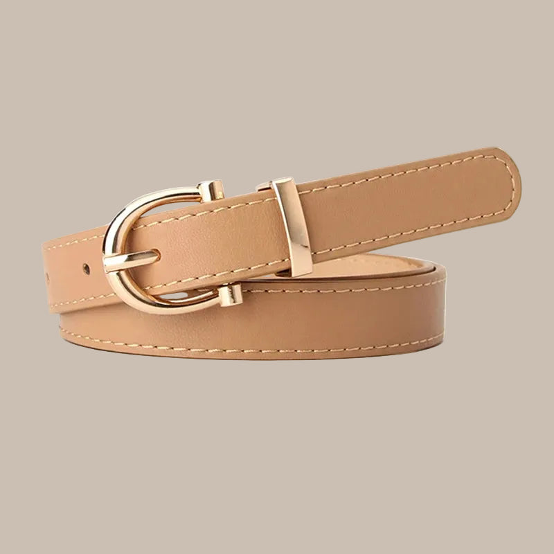 Women's Retro Oval Buckle Belt