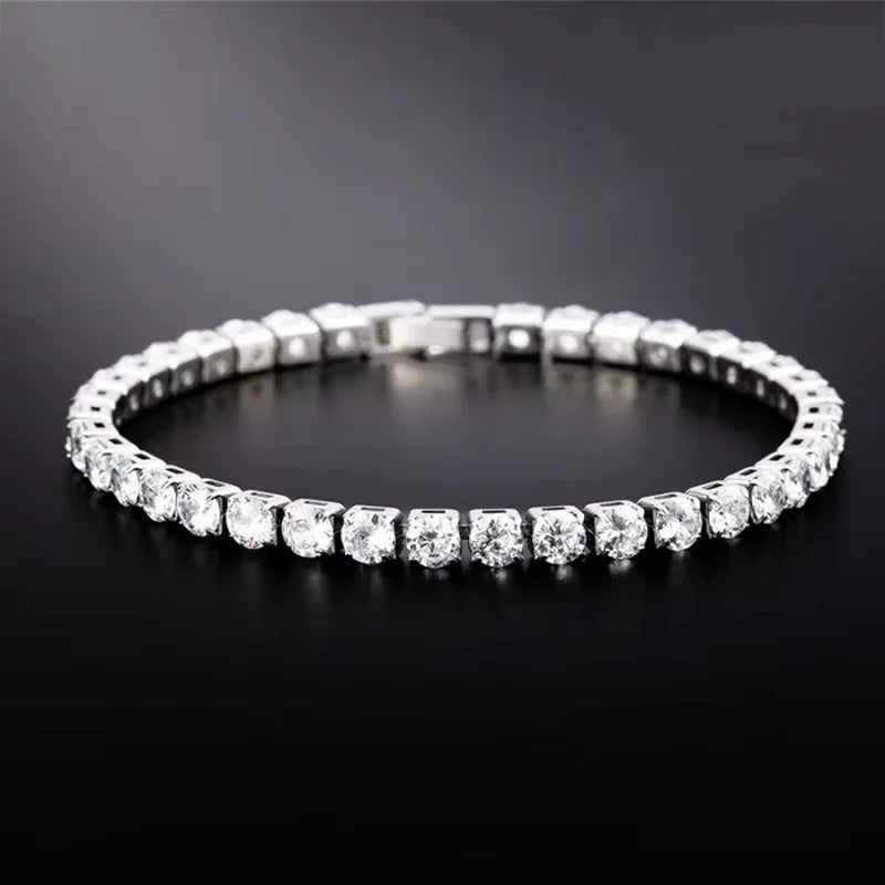 Iced-Out 4mm Crystal Tennis Bracelet