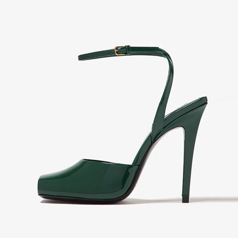 Fish Mouth Patent Sandals