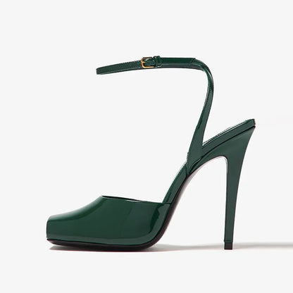 Fish Mouth Patent Sandals