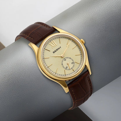 Classic Leather Strap Watch