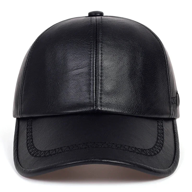 Leather Baseball Cap