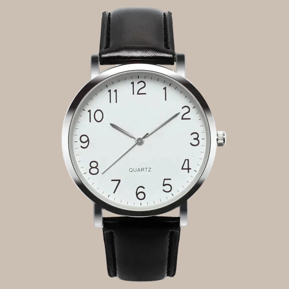 Men's Simple Business Leather Watch
