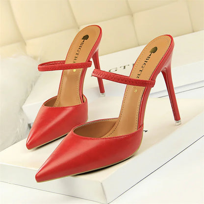 PU Leather Stiletto Pumps