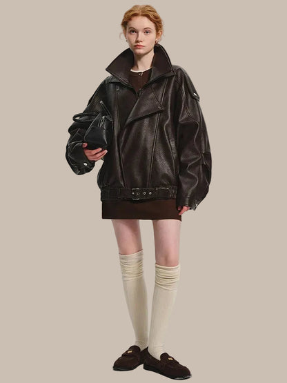Classic Retro Leather Jacket
