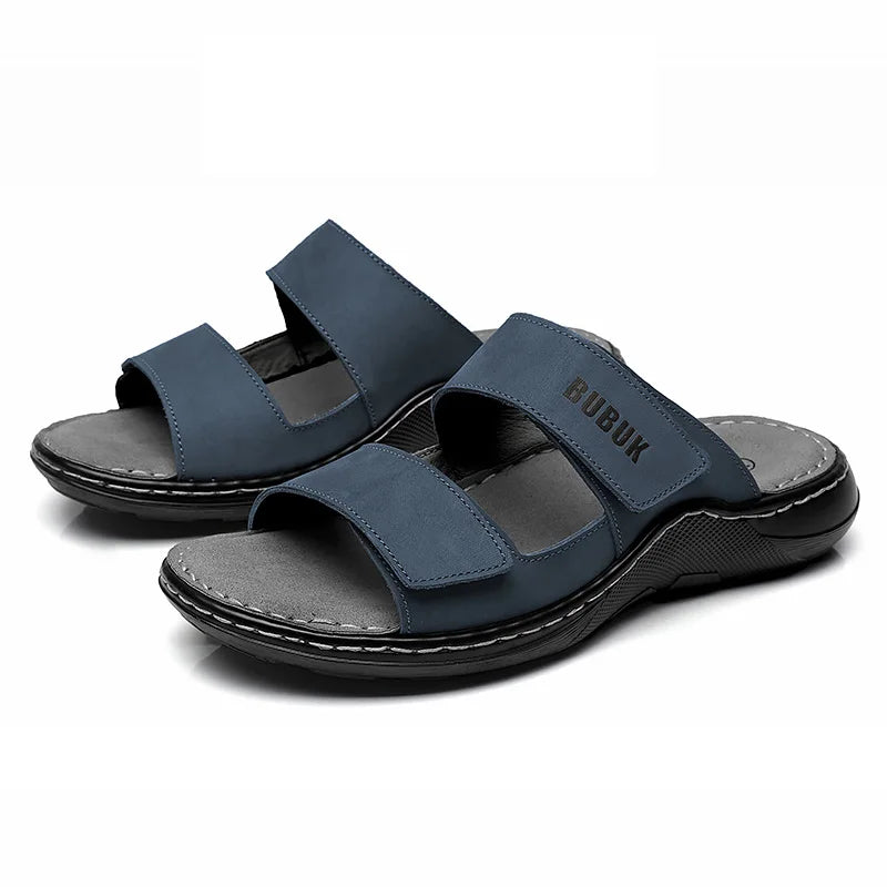 Summer Leather Slides