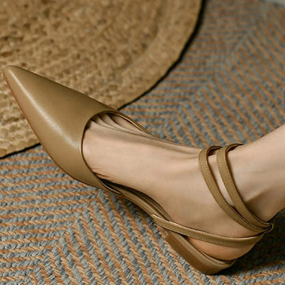 Apricot Beige Flat Shoes