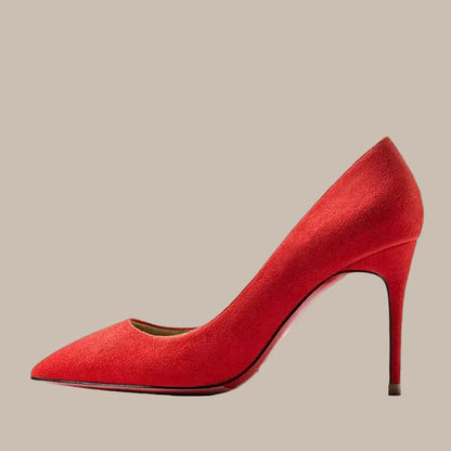 Plus Size Red Pointed Pumps