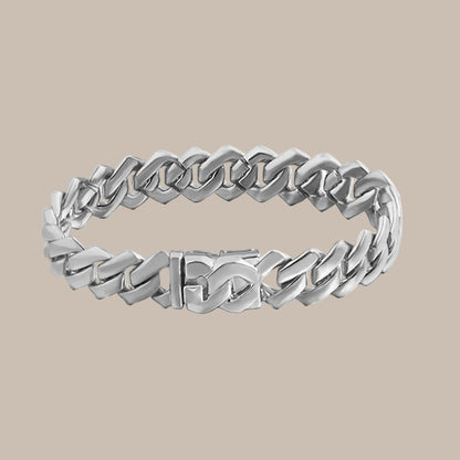 Full Rhinestone Prong Cuban Link Bracelet
