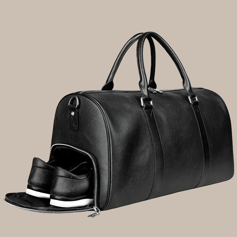 Stylish Leather Weekend Bag