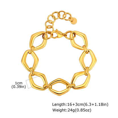 Gold-Tone Toggle Clasp Chain Bracelet