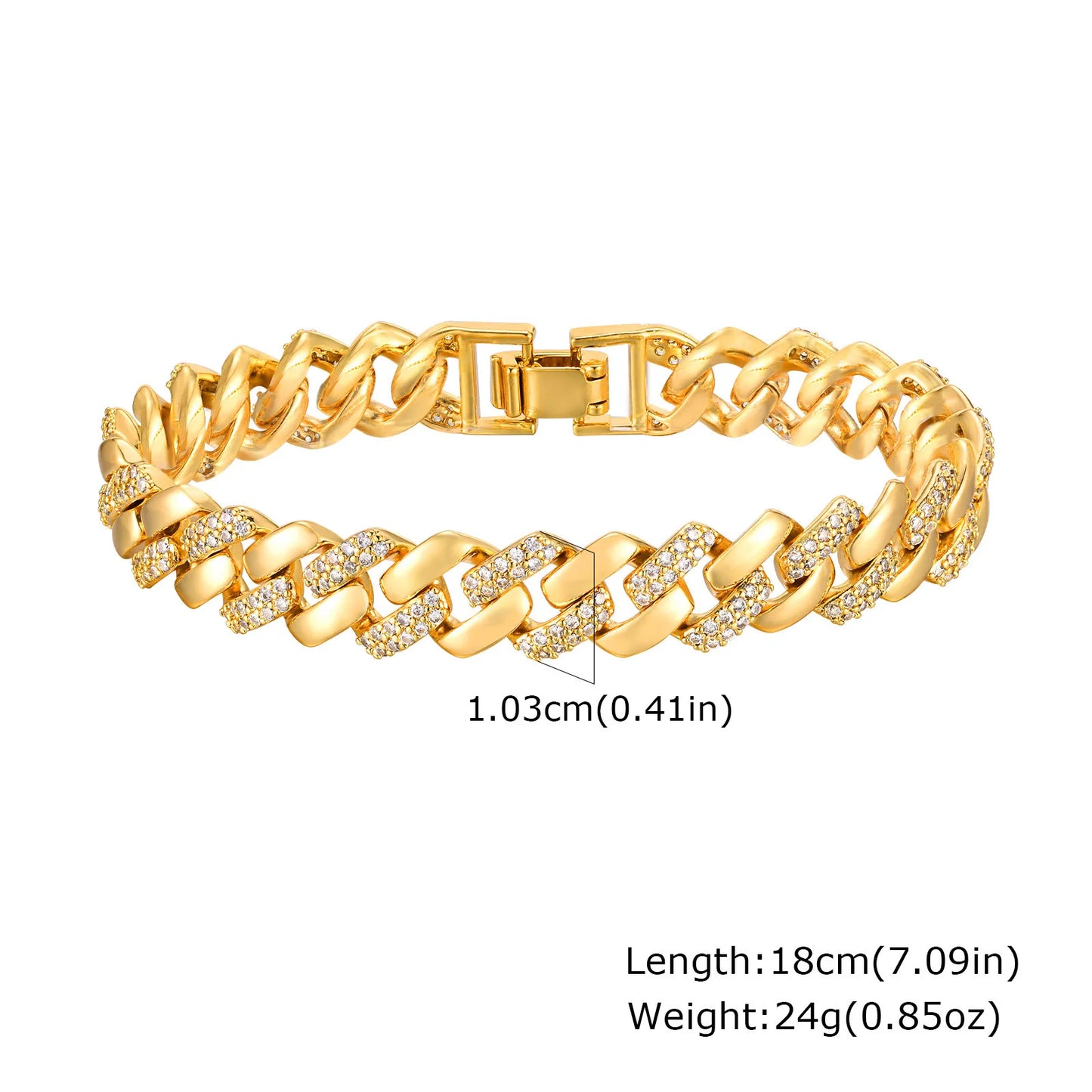 14K Gold Chunky Paperclip Chain Bracelet