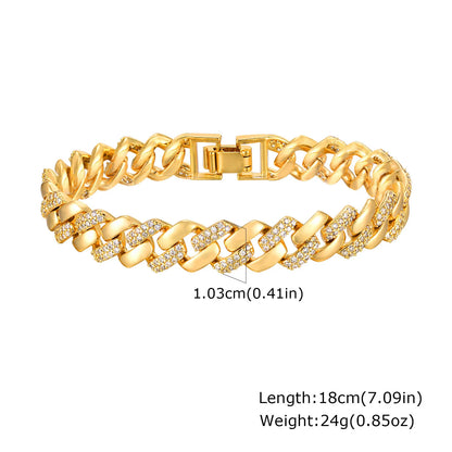 14K Gold Chunky Paperclip Chain Bracelet