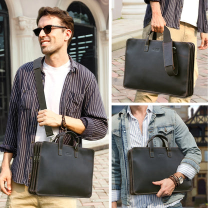Men’s Leather Business Tote