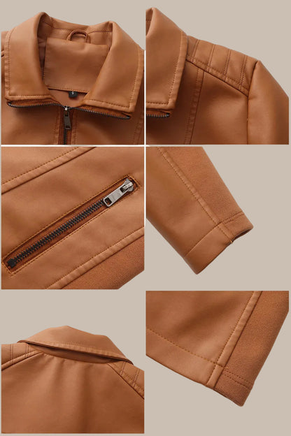 Women's Patchwork Faux Leather Jacket
