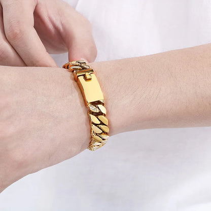 12mm Punk Cuban Curb Chain Bracelet