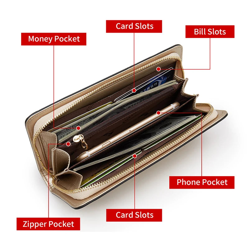 Fashion Zipper Long Wallet