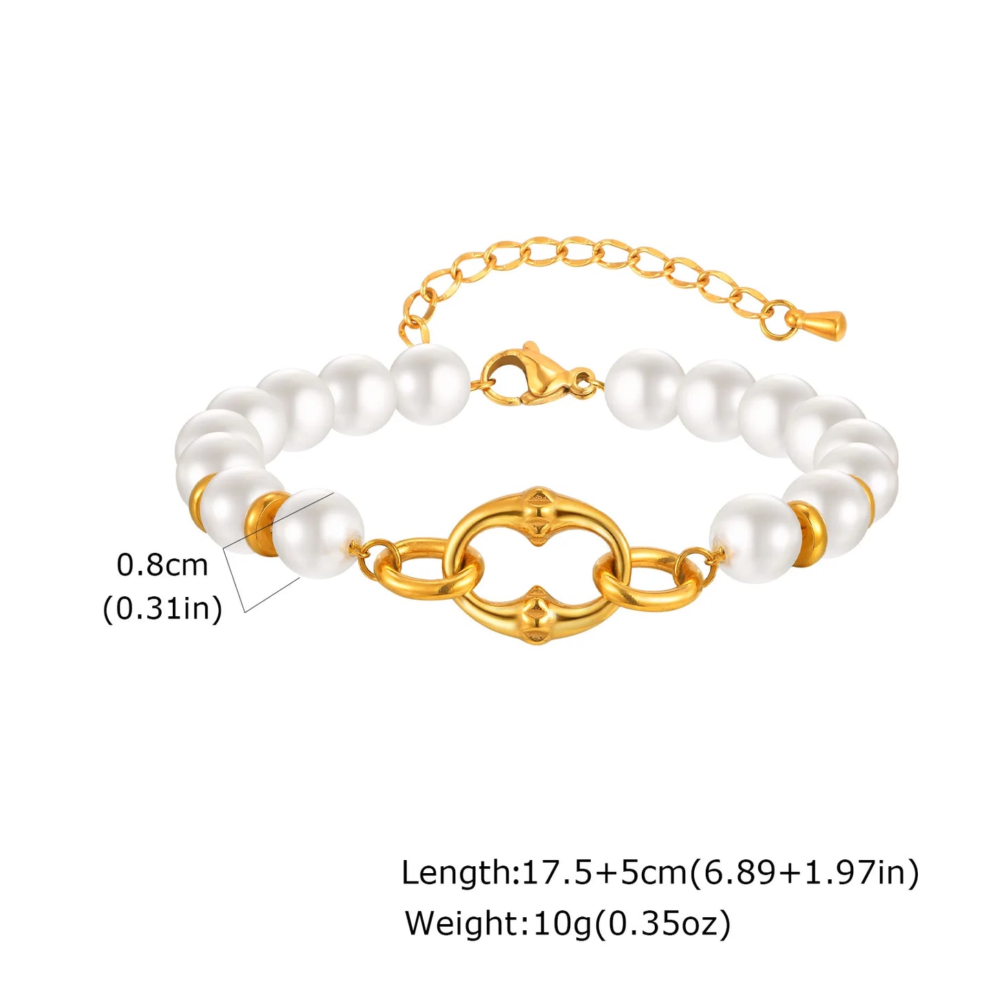 Gold-Tone Toggle Clasp Chain Bracelet