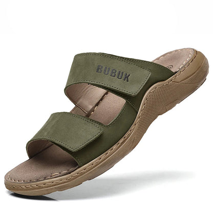 Summer Leather Slides