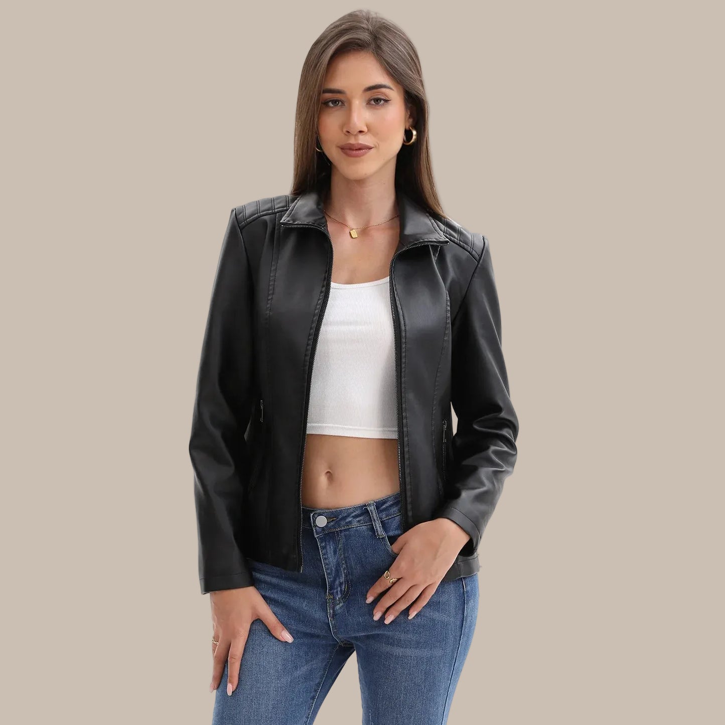 Women’s Brown Leather Jacket