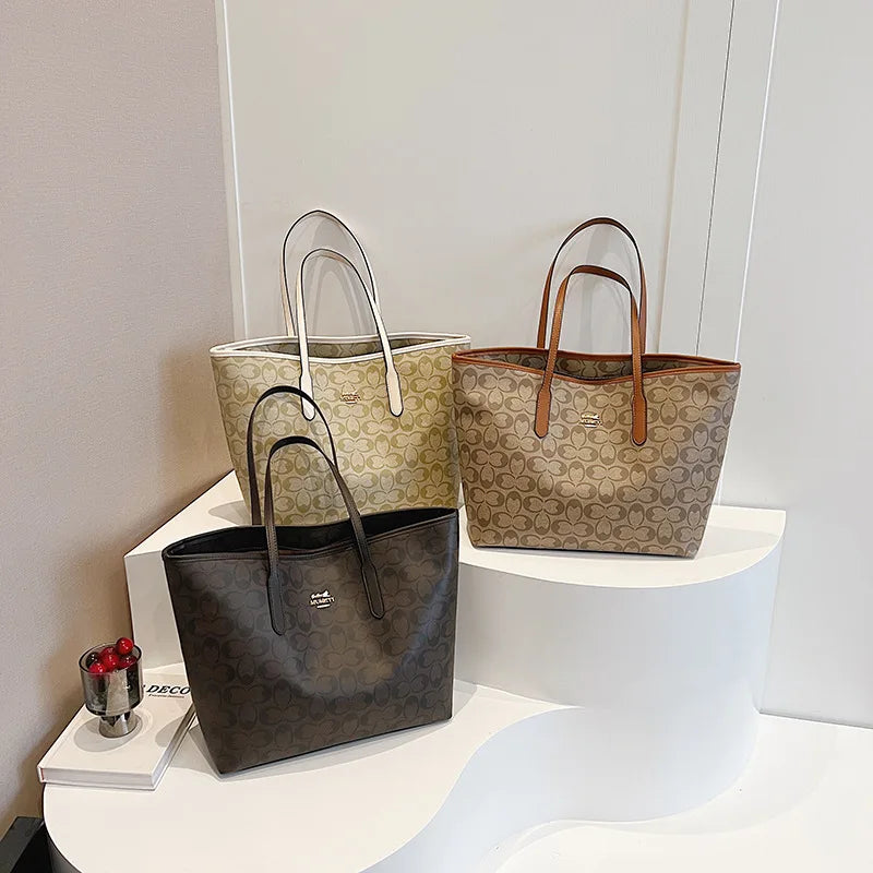 Classic Medium PU Tote Bag