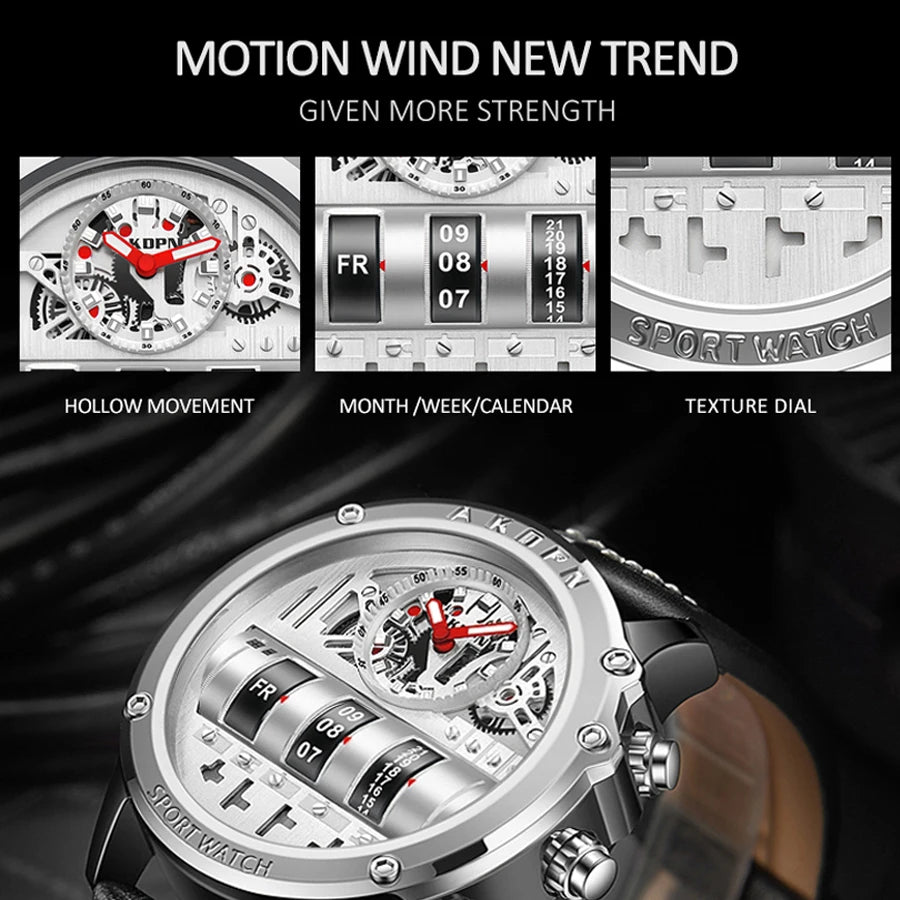 Men's Skeleton Quartz Watch