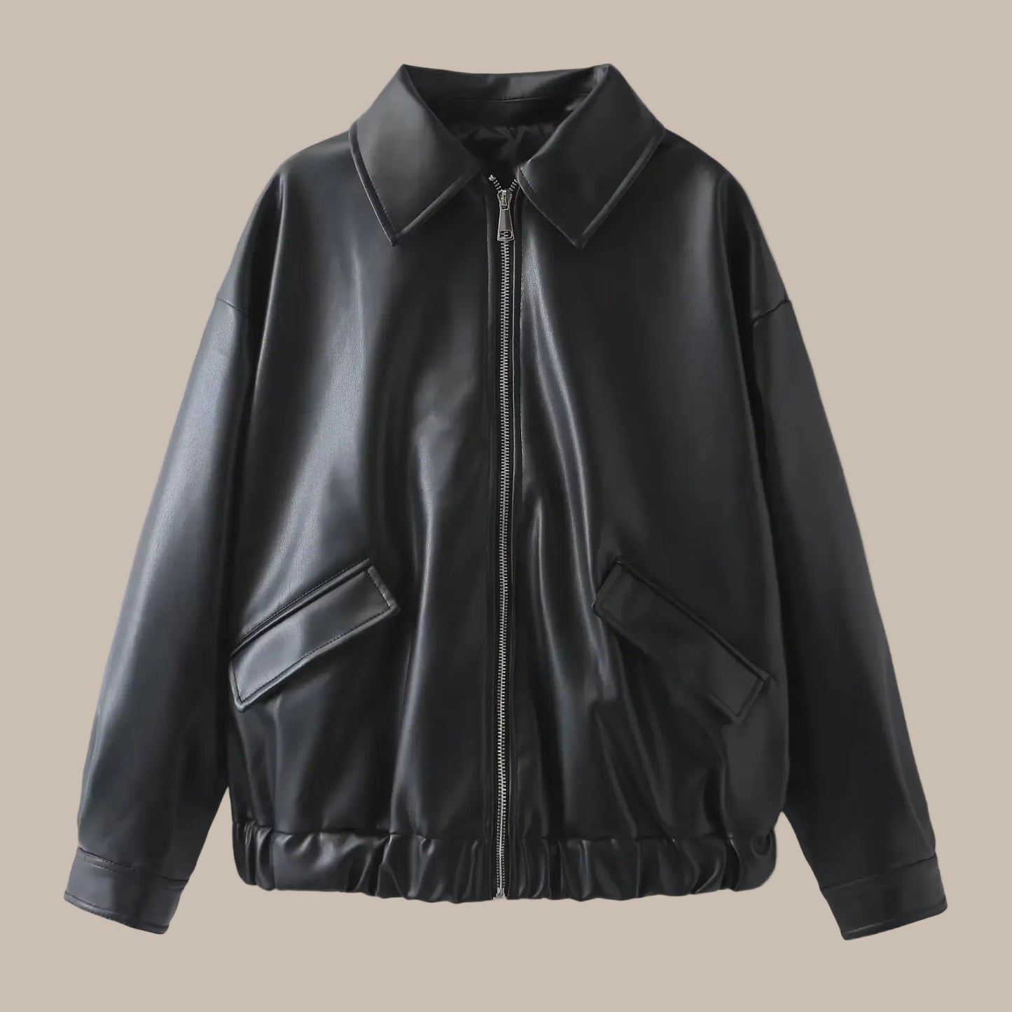 Leather Bomber Jacket