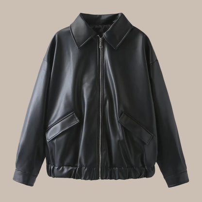 Leather Bomber Jacket