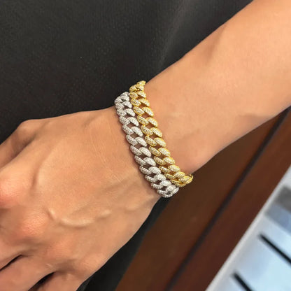 9mm GRA Moissanite Cuban Link Bracelet