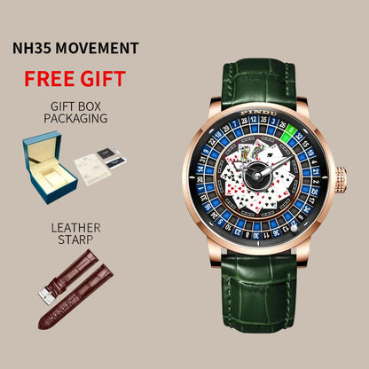 Men’s Luxury Poker Dial Watch