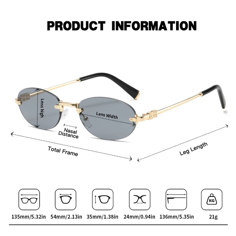 Rimless Fashion Sunglasses