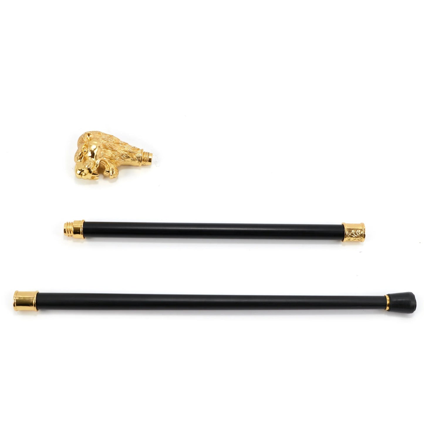Gold Lion Head Walking Cane