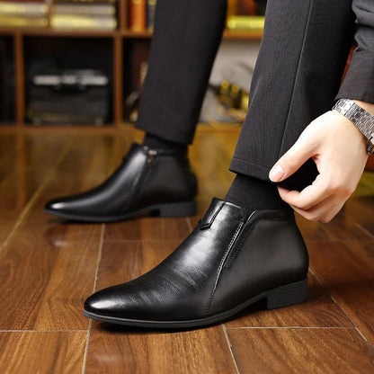 Men's Retro Zipper Ankle Boots