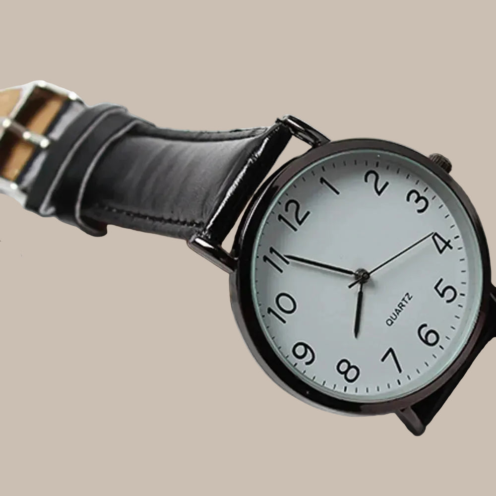 Men's Simple Business Leather Watch
