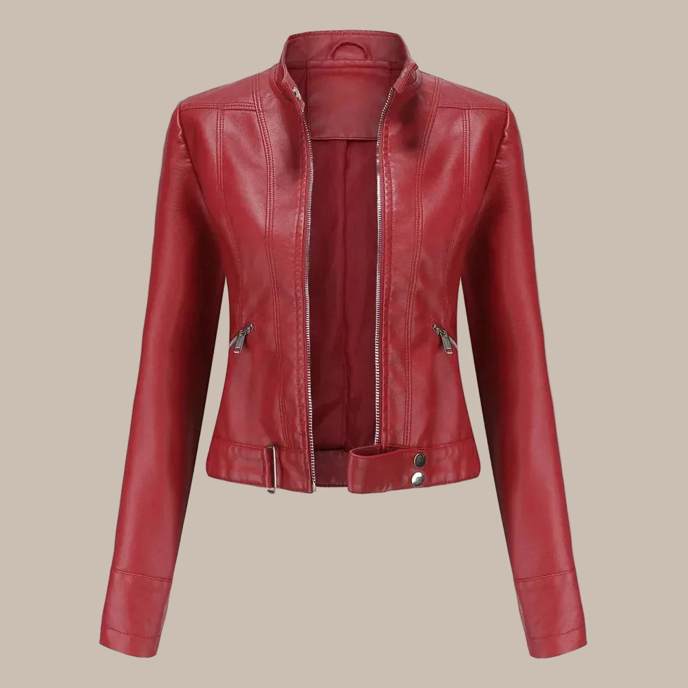 Women's Short Genuine Leather Jacket