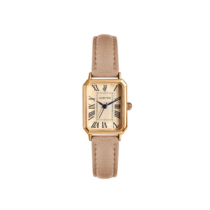Square Leather Strap Watch