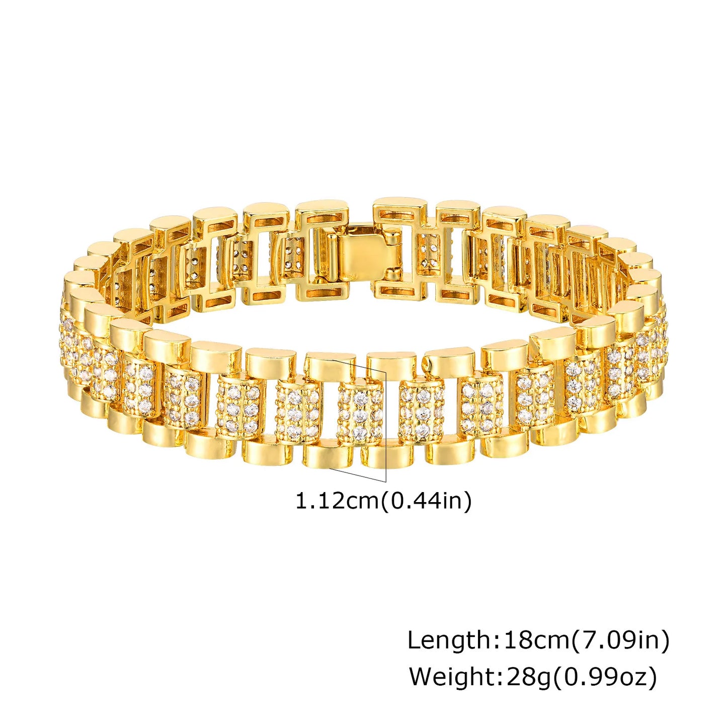 14K Gold Chunky Paperclip Chain Bracelet