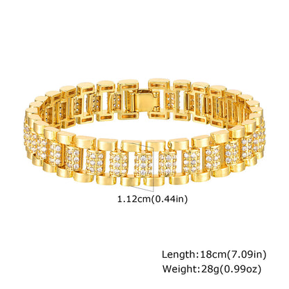 14K Gold Chunky Paperclip Chain Bracelet