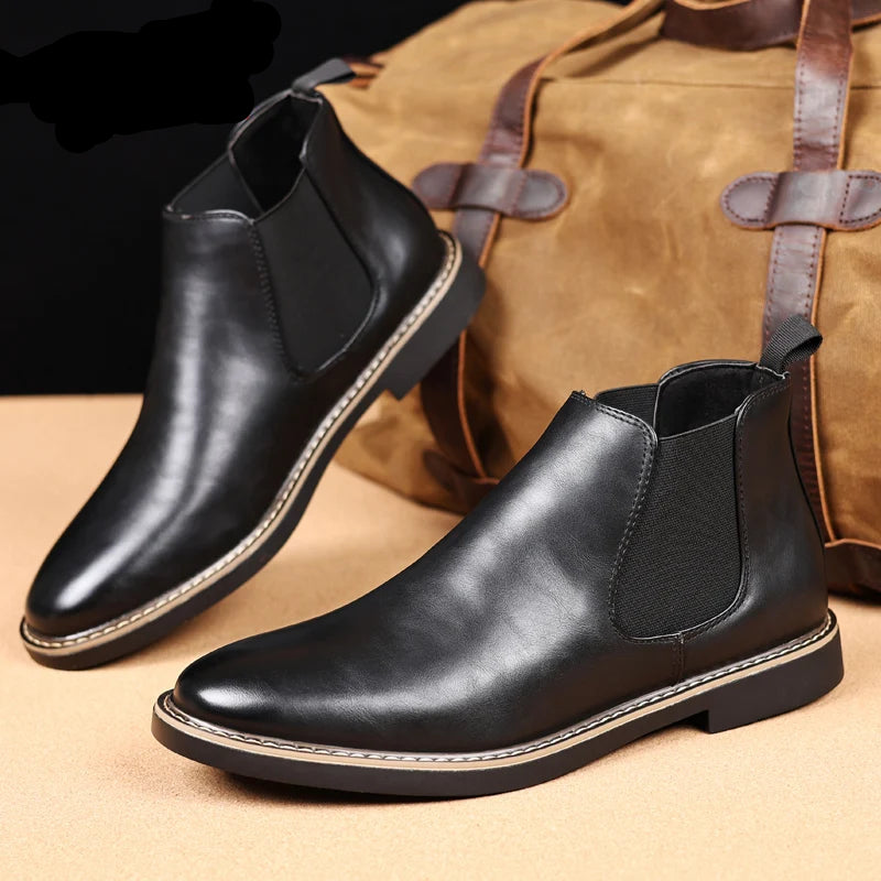 Men's PU Leather Chelsea Boots
